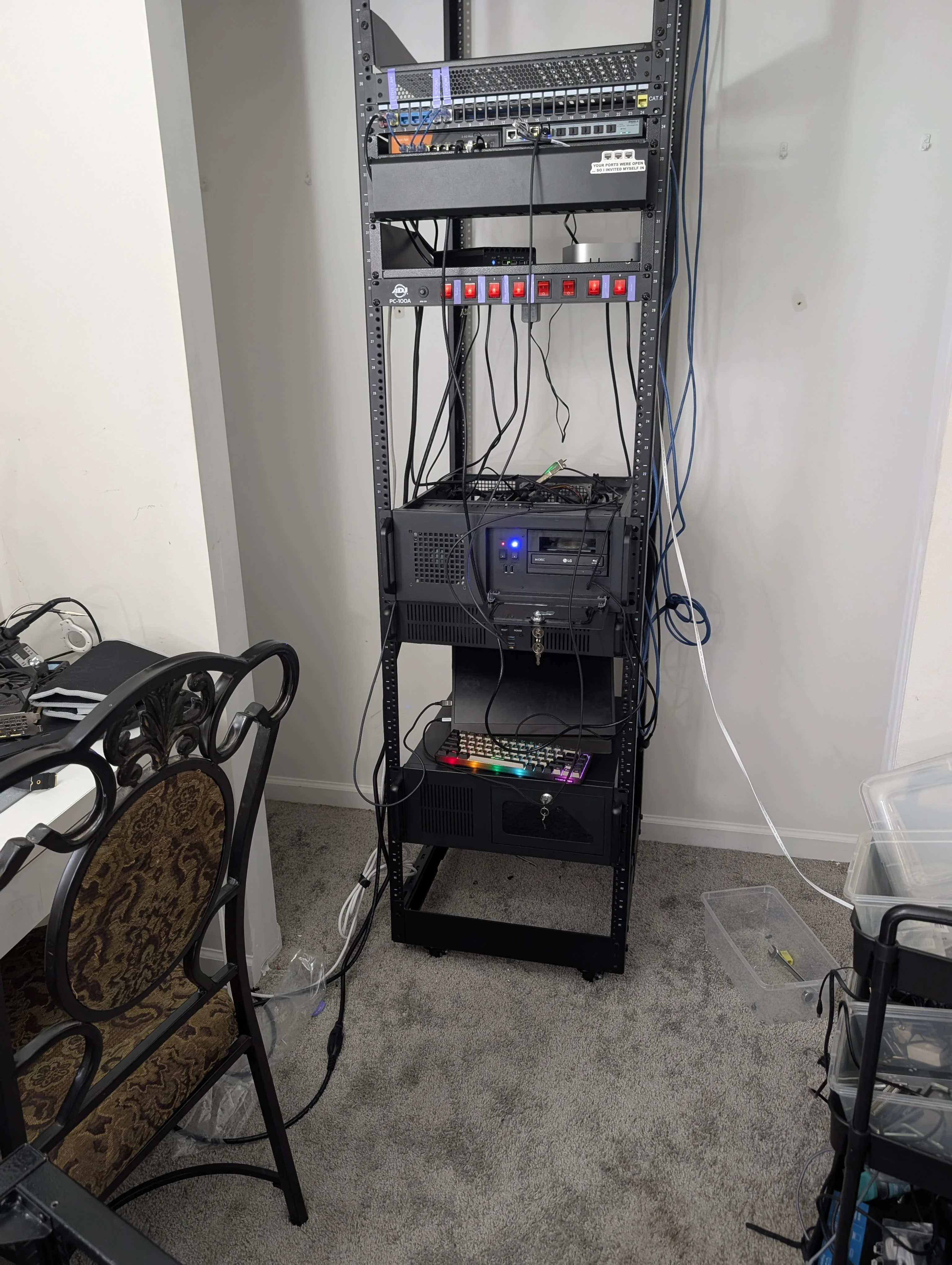 from an old gaming PC to a 45U server rack.